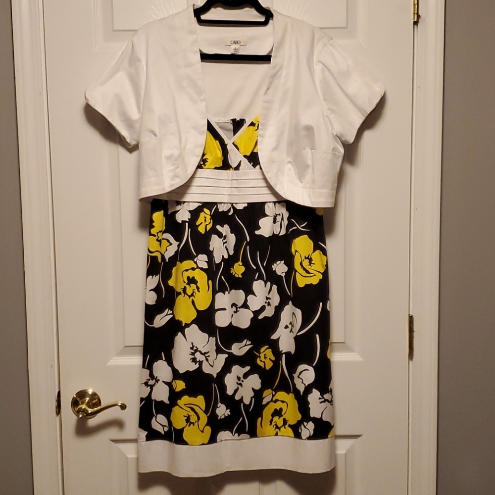Cato Floral Print Sundress With Bolero Jacket